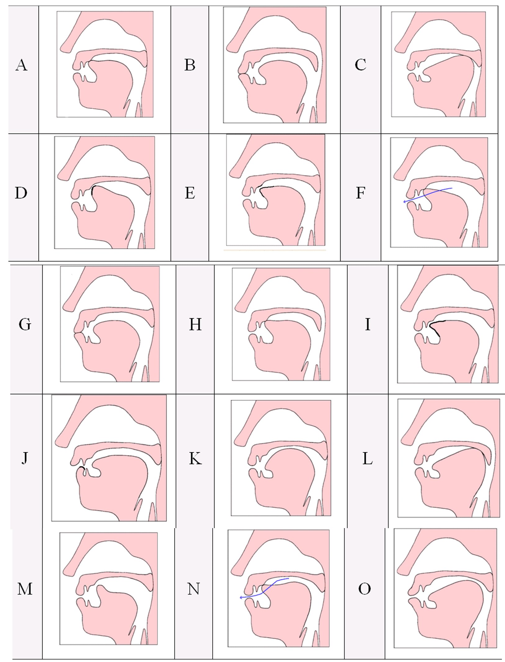 Place And Manner Of Articulation Chart